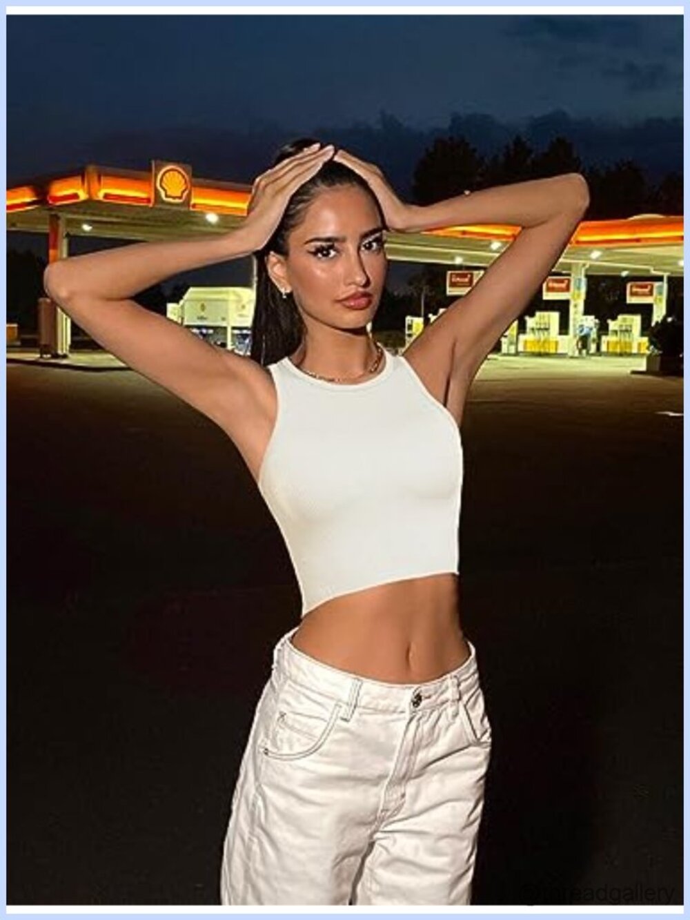 Seamless Ribbed Racerback Crop Tank Tops 3 Pack - Picture 2 of 6